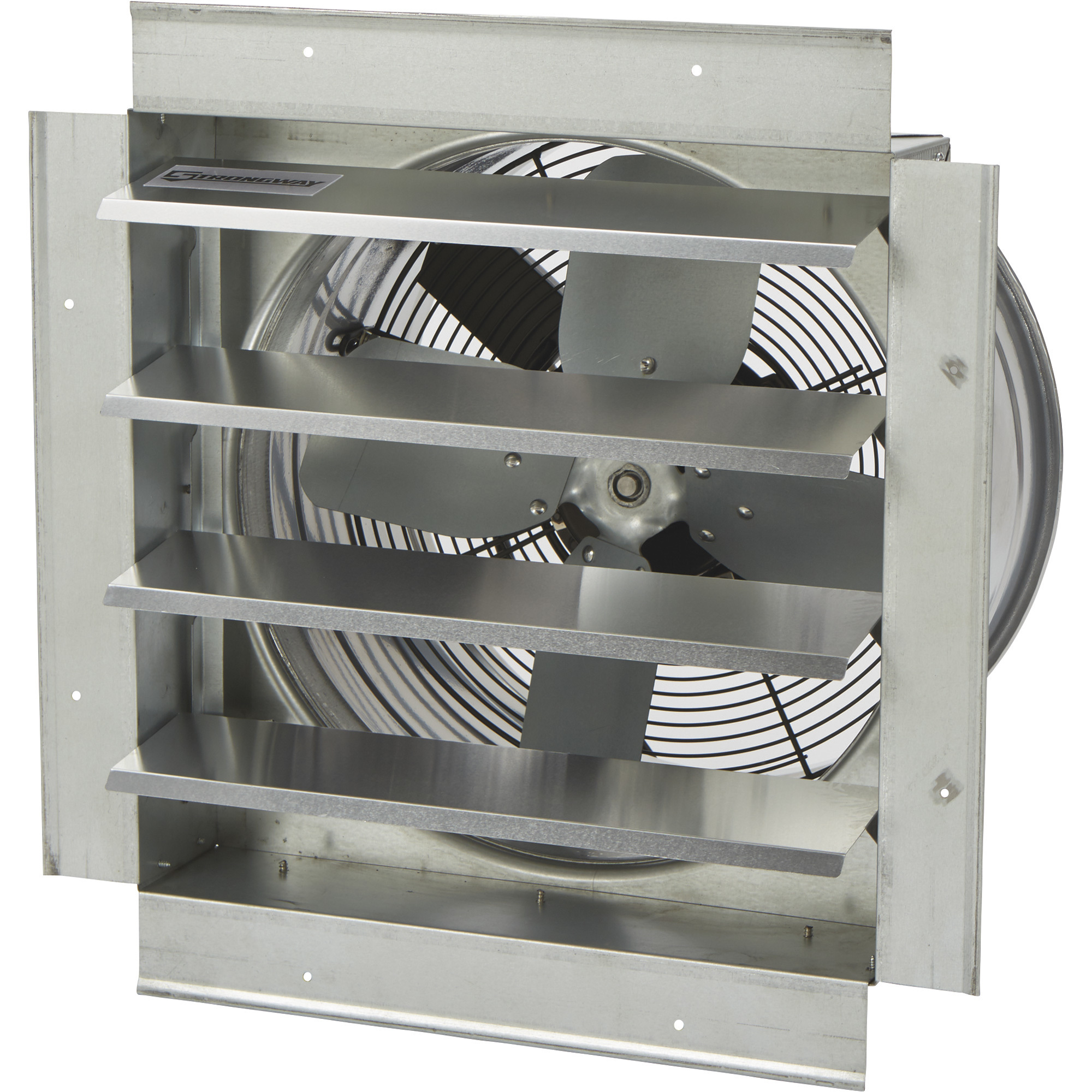 Strongway Heavy-Duty Fully Enclosed Direct Drive Shutter Exhaust Fan, 14in., 1400 CFM, 120 Volts, 4 Blades